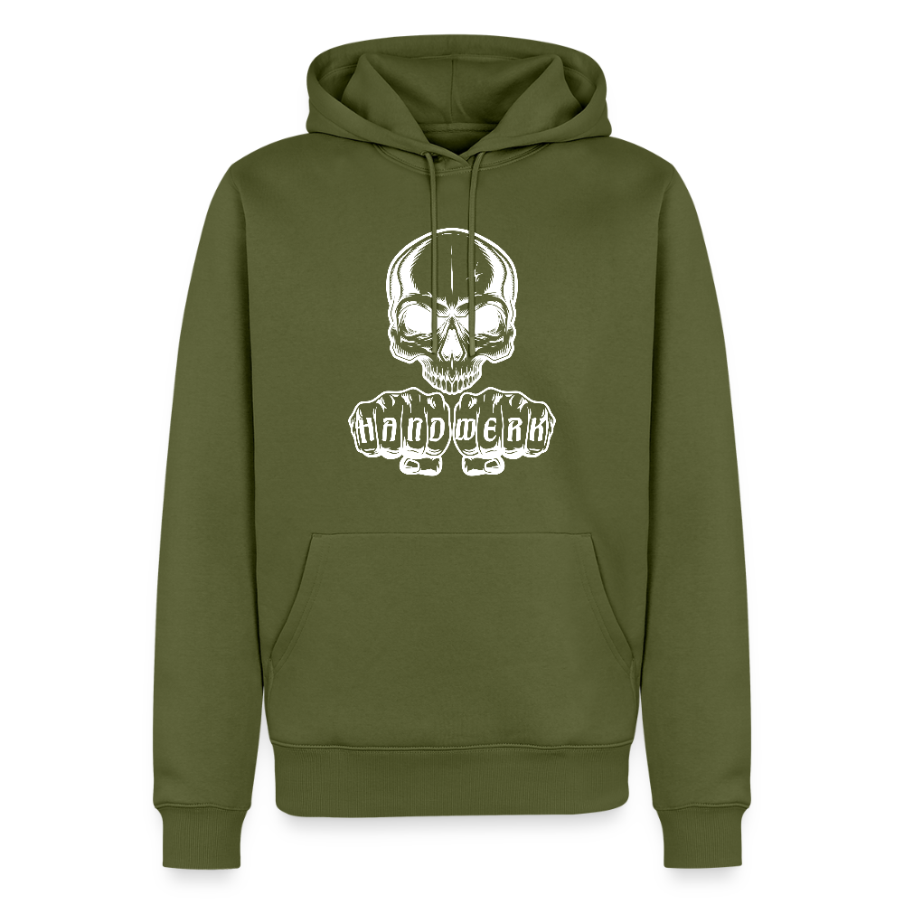 Männer Premium Hoodie "Skull-Handwerk" Khaki Männer Premium Hoodie
