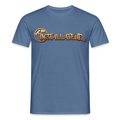 Unisex T-Shirt "Installateur" Taubenblau Männer T-Shirt