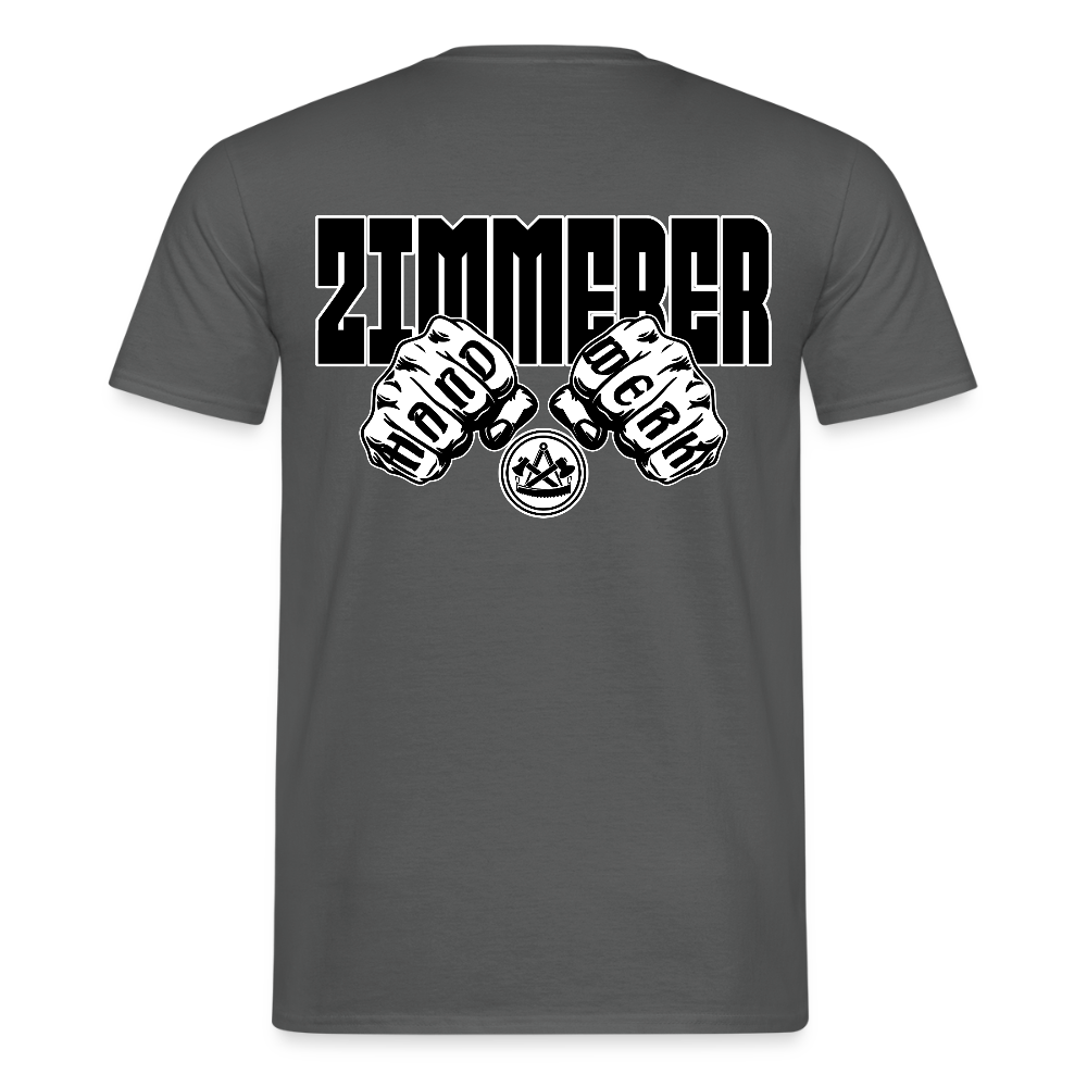Unisex T-Shirt "Zimmerer" (beidseitig bedruckt) Anthrazit Männer T-Shirt