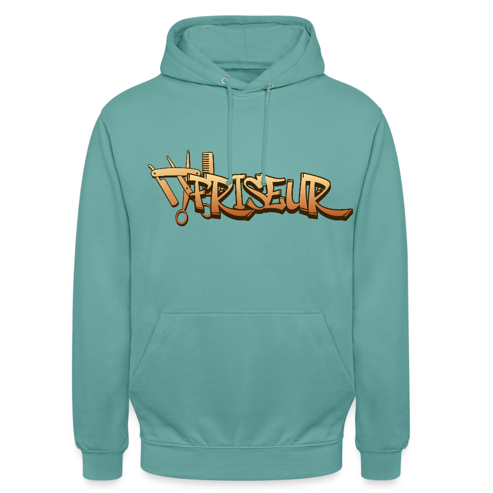 Unisex Hoodie "Friseur" Pastelltürkis Unisex Hoodie