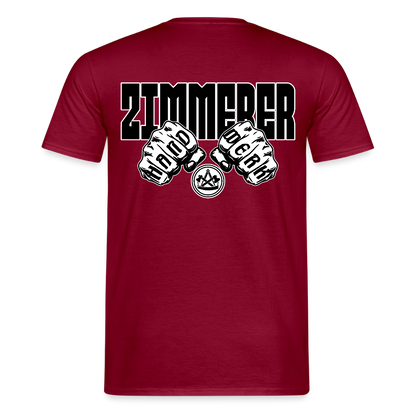 Unisex T-Shirt "Zimmerer" (beidseitig bedruckt) Ziegelrot Männer T-Shirt