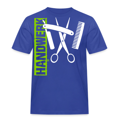 Unisex Workwear T-Shirt "Friseur" Royalblau Männer Workwear T-Shirt