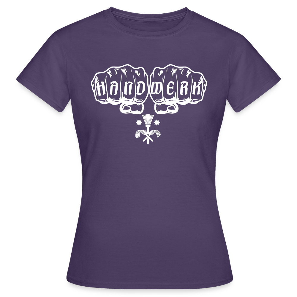 Frauen T-Shirt "Schornsteinfeger" Dunkellila Frauen T-Shirt