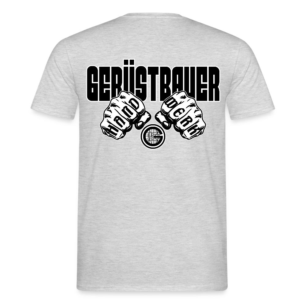Unisex T-Shirt "Gerüstbauer" - Grau meliert