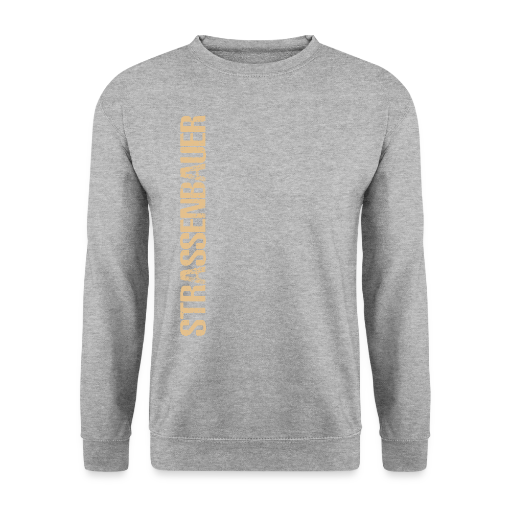 Unisex Pullover "Strassenbauer" Weißgrau meliert Unisex Pullover