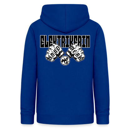 Frauen Hoodie "Elektrikerin" (beidseitig beruckt) Royalblau Frauen Hoodie