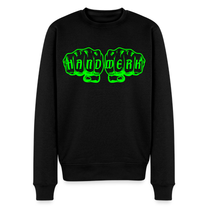 Unisex Premium Pullover "Steinmetz" neongrün Schwarz Männer Premium Pullover