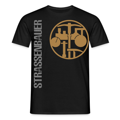 Unisex T-Shirt "Strassenbauer" Schwarz Männer T-Shirt