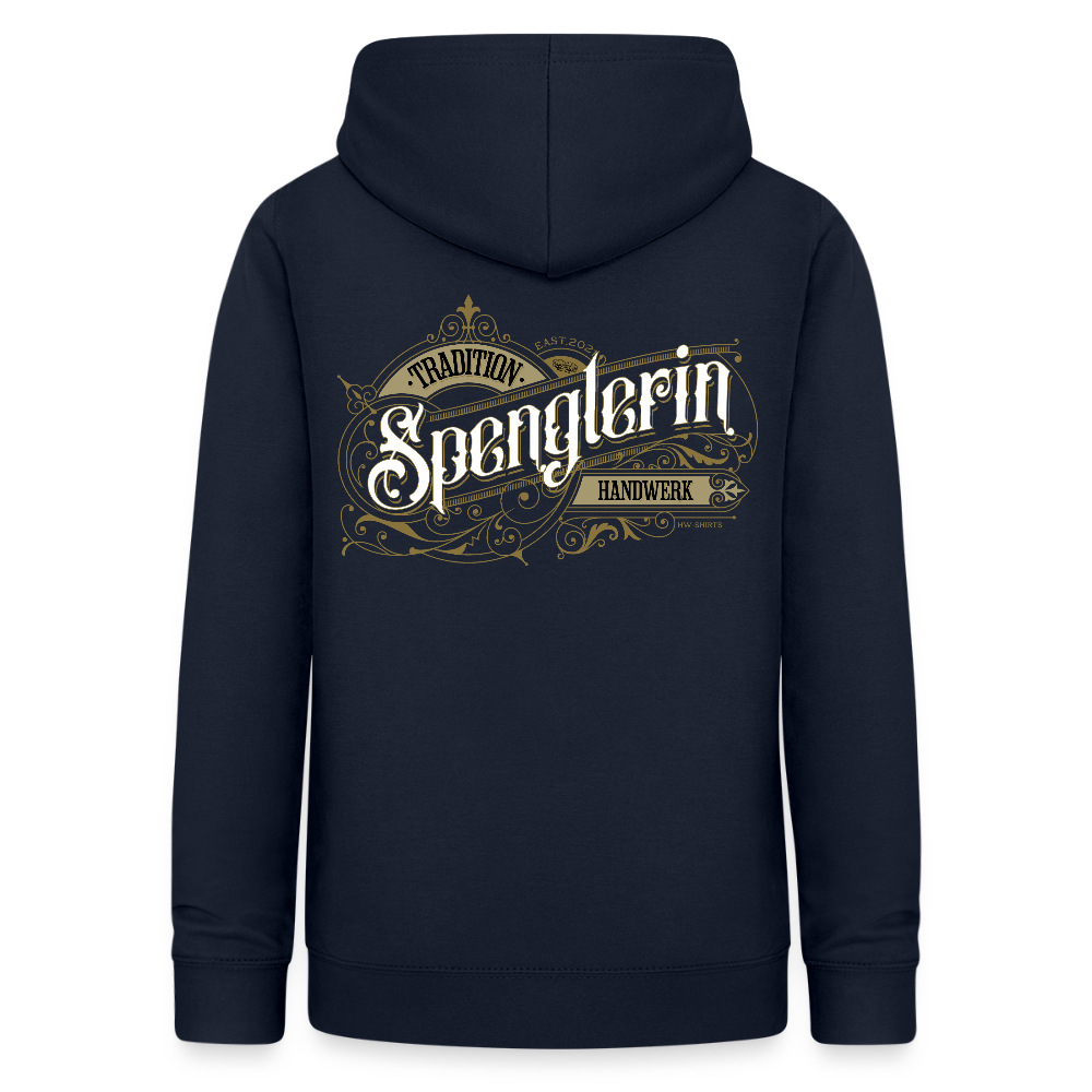 Frauen Hoodie "Spenglerin" Nostalgie Handwerk Navy Frauen Hoodie