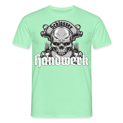 Unisex T-Shirt "Skull-Schlosser" Mintgrün Männer T-Shirt