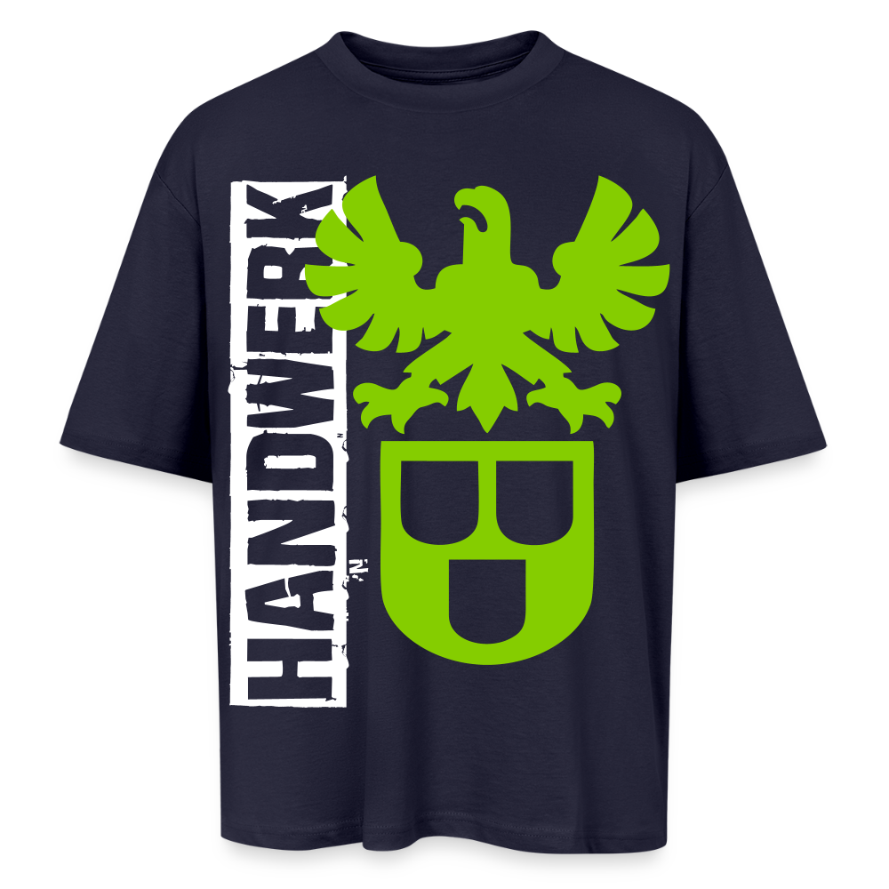 Oversized Unisex T-Shirt "Maler+Lackierer" Navy Oversized Unisex T-Shirt