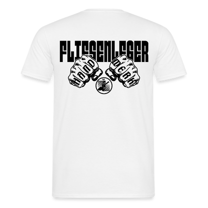 Unisex T-Shirt "Fliesenleger" Weiß Männer T-Shirt