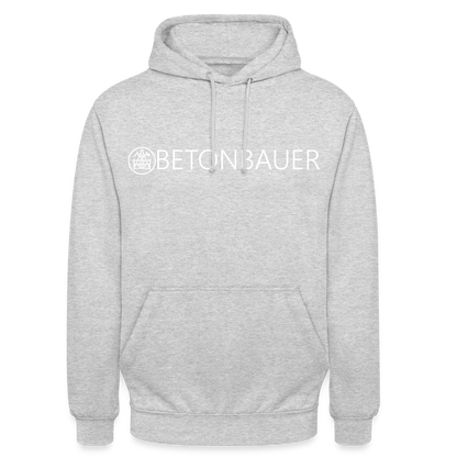 Unisex Hoodie "Betonbauer" Hellgrau meliert Unisex Hoodie