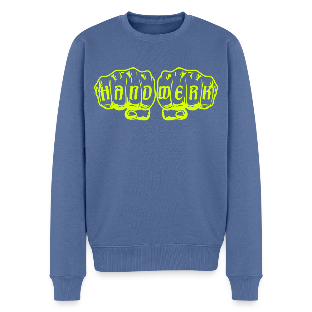 Unisex Premium Pullover "Raumausstatter" neongelb Taubenblau Männer Premium Pullover