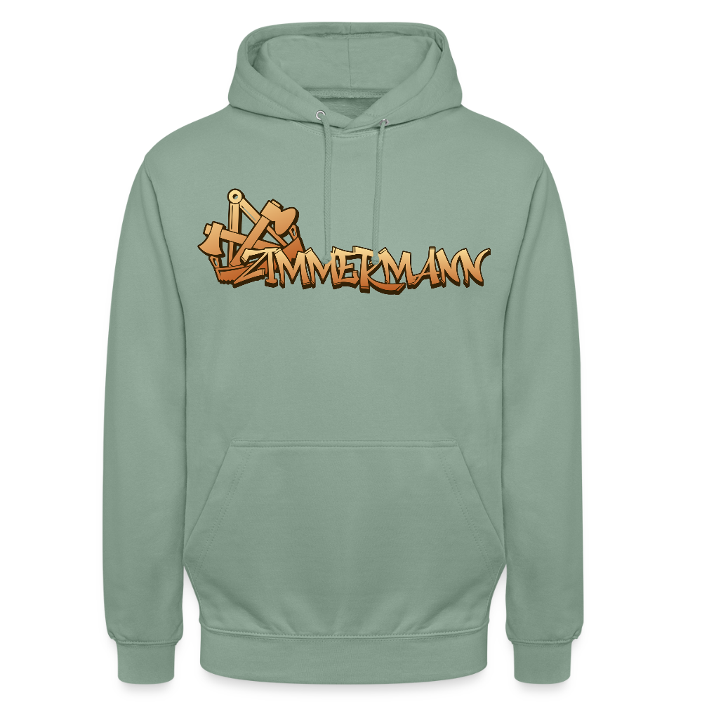 Unisex Hoodie "Zimmermann" Graugrün Unisex Hoodie