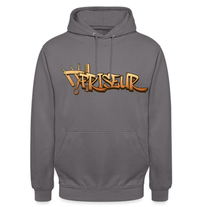 Unisex Hoodie "Friseur" Mittelgrau Unisex Hoodie