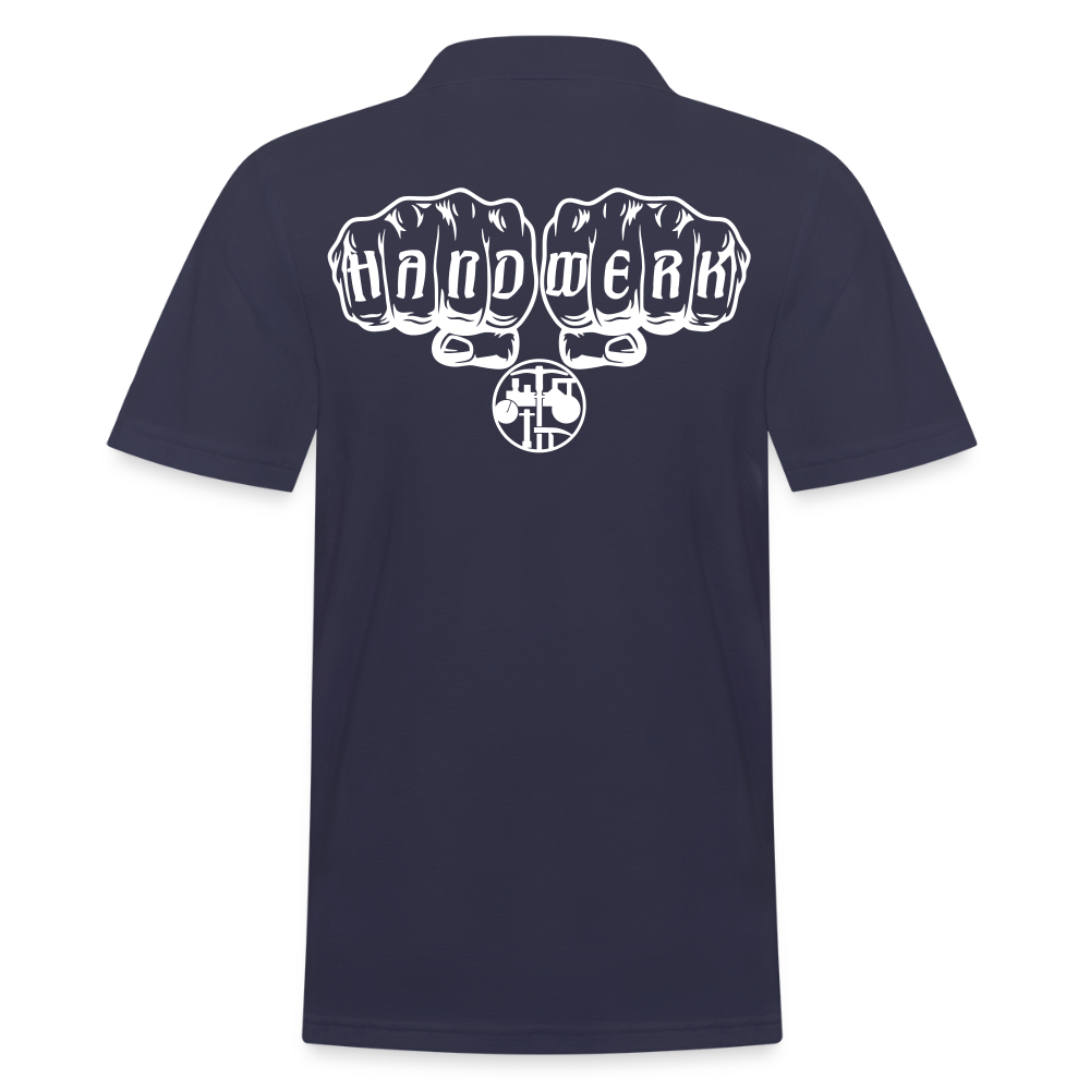 Männer Poloshirt "Strassenbauer" Navy Männer Poloshirt