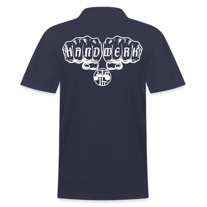 Männer Poloshirt "Strassenbauer" Navy Männer Poloshirt