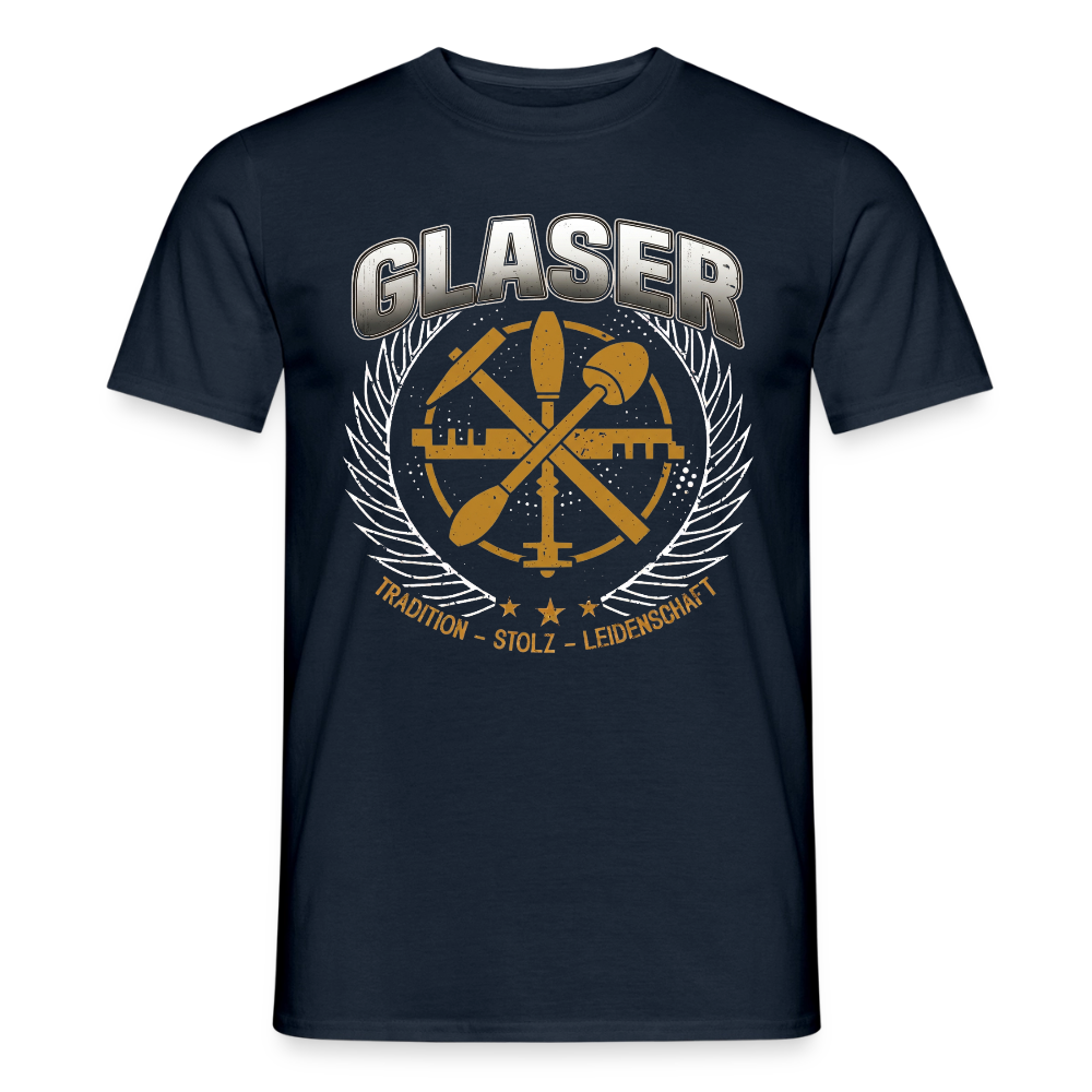 Unisex Traditions-T-Shirt von Glaser, Männer T-Shirt aus Baumwolle mit traditionellem Design, in natürlichen Farben.