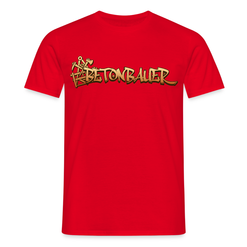 Unisex T-Shirt "Betonbauer" Rot Männer T-Shirt