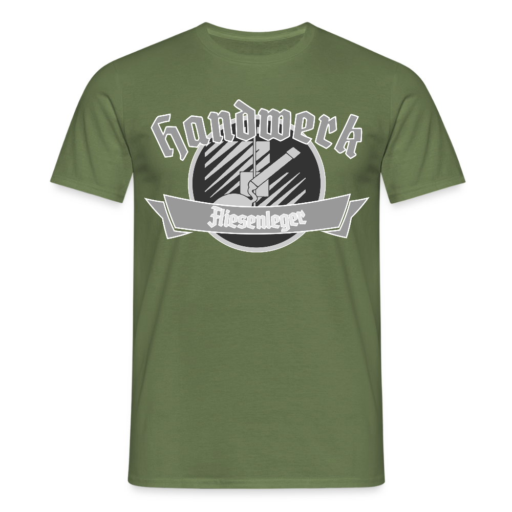 Unisex T-Shirt "Fliesenleger" Militärgrün Männer T-Shirt