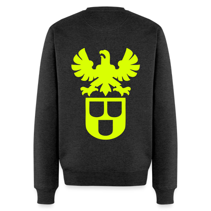 Unisex Premium Pullover "Maler" neongelb Anthrazit meliert Männer Premium Pullover