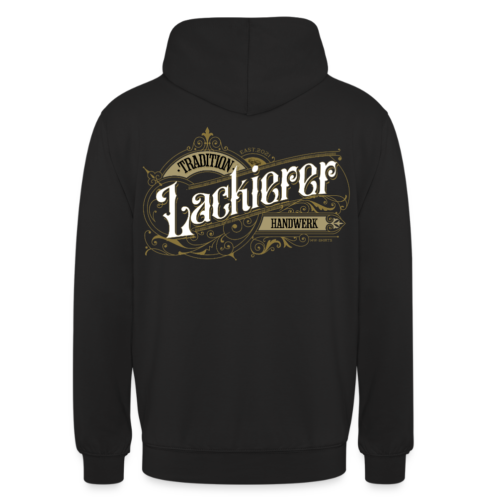 Unisex Hoodie "Lackirer" Nostalgie Handwerk Schwarz Unisex Hoodie