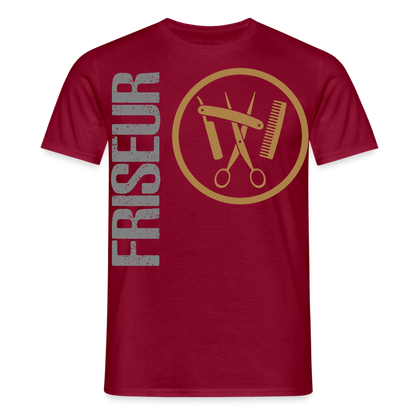 Unisex T-Shirt "Friseur" Ziegelrot Männer T-Shirt