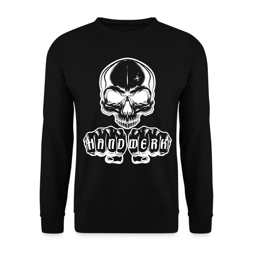 Unisex Pullover "Skull-Handwerk" Schwarz Unisex Pullover