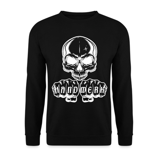 Unisex Pullover "Skull-Handwerk" Schwarz Unisex Pullover