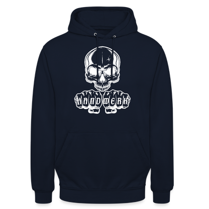 Unisex Hoodie "Skull-Handwerk" Navy Unisex Hoodie