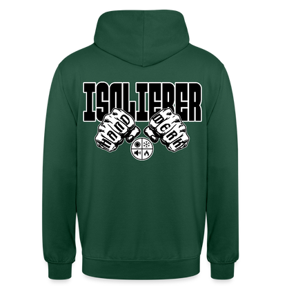 Unisex Hoodie "Isolierer" (beidseitig bedruckt) Flaschengrün Unisex Hoodie
