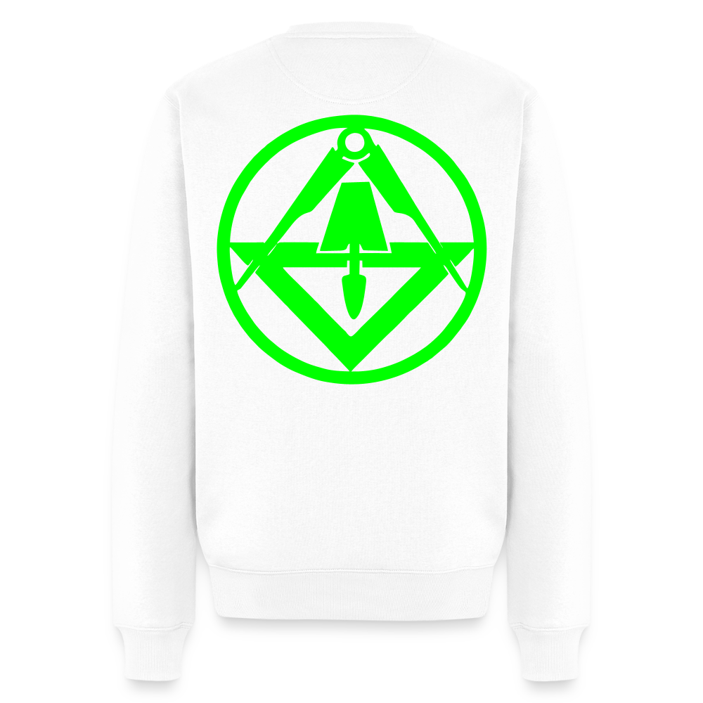 Unisex Premium Pullover "Stuckateur" neongrün Weiß Männer Premium Pullover