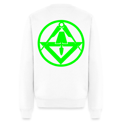 Unisex Premium Pullover "Stuckateur" neongrün Weiß Männer Premium Pullover