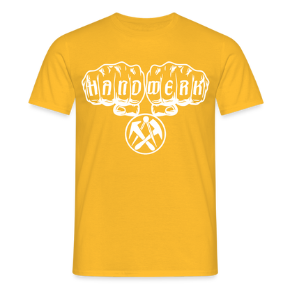 Unisex T-Shirt "Dachdecker" Gelb Männer T-Shirt