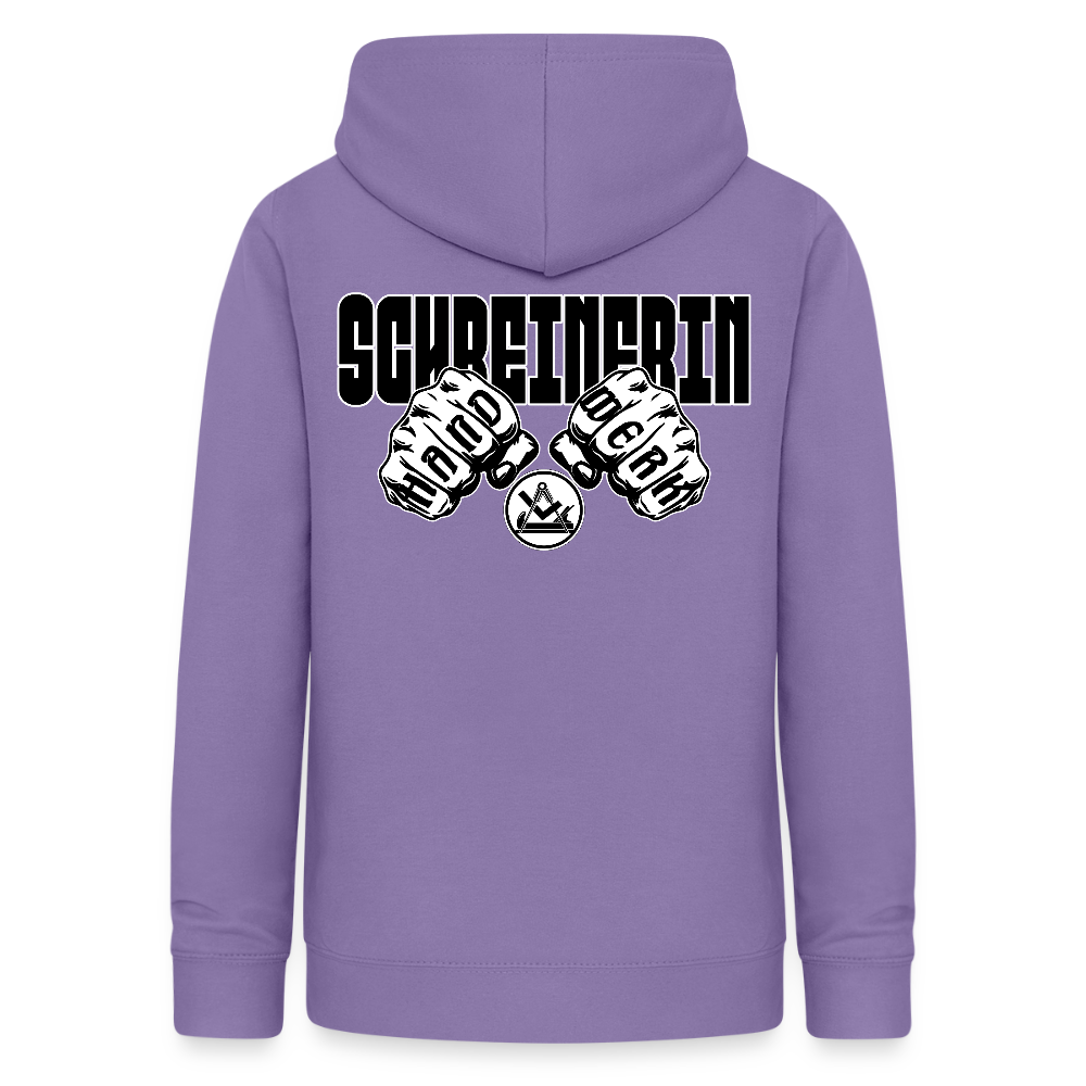 Frauen Hoodie "Schreinerin" (beidseitig beruckt) Lavendel Frauen Hoodie