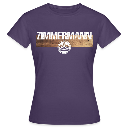 Frauen T-Shirt "Zimmermann" Dunkellila Frauen T-Shirt