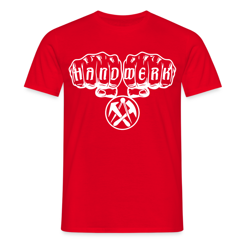 Unisex T-Shirt "Dachdecker" Rot Männer T-Shirt