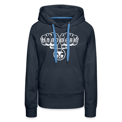 Frauen Premium Hoodie "Metzger" Navy Frauen Premium Hoodie