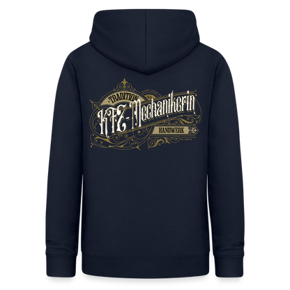 Frauen Hoodie "KFZ-Mechanikerin" Nostalgie Handwerk Navy Frauen Hoodie