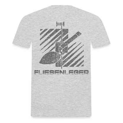 Unisex T-Shirt "Fliesenleger" Grau meliert Männer T-Shirt