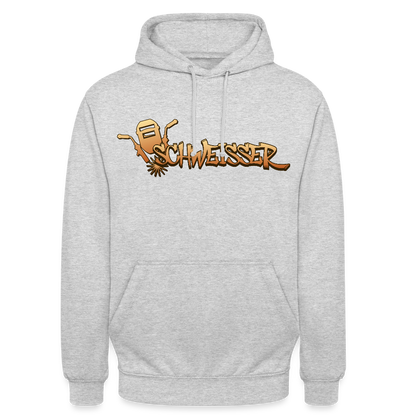 Unisex Hoodie "Schweisser" Hellgrau meliert Unisex Hoodie