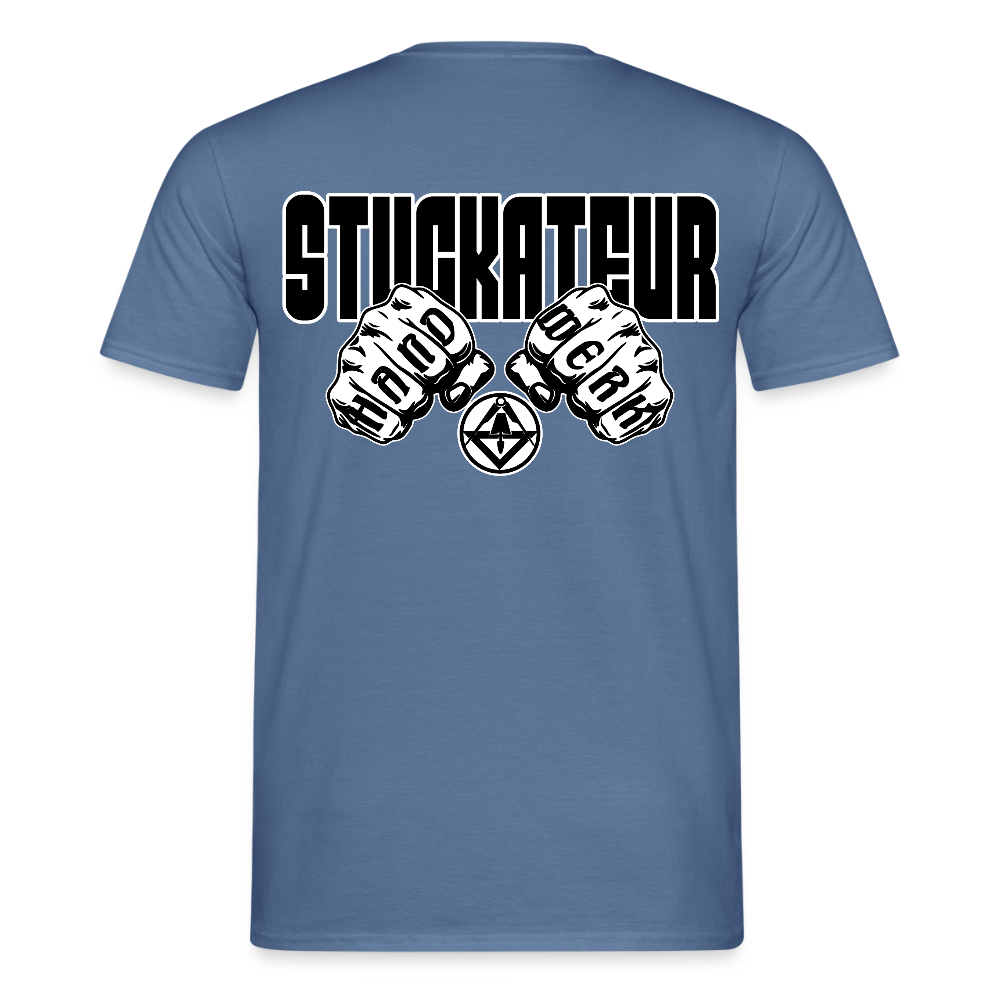 Unisex T-Shirt "Stuckateur" Taubenblau Männer T-Shirt