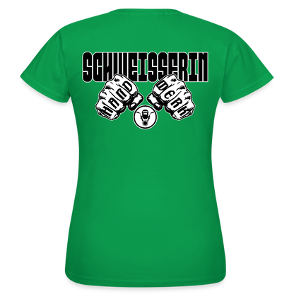 Frauen T-Shirt "Schweisserin" (beidseitig bedruckt) Kelly Green Frauen T-Shirt