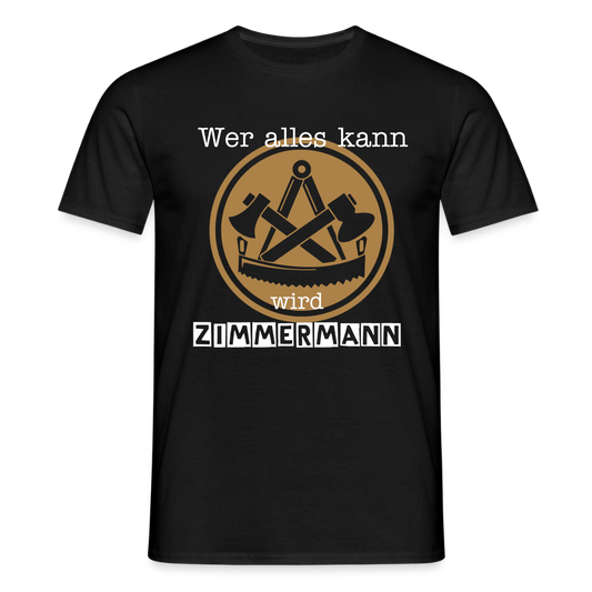 Unisex T-Shirt "Zimmermann" - Schwarz