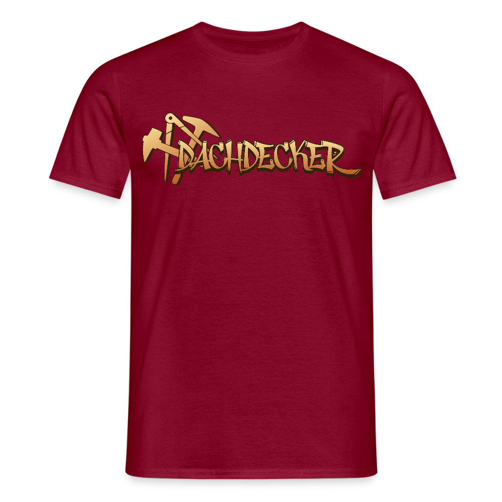 Unisex T-Shirt "Dachdecker" Ziegelrot Männer T-Shirt