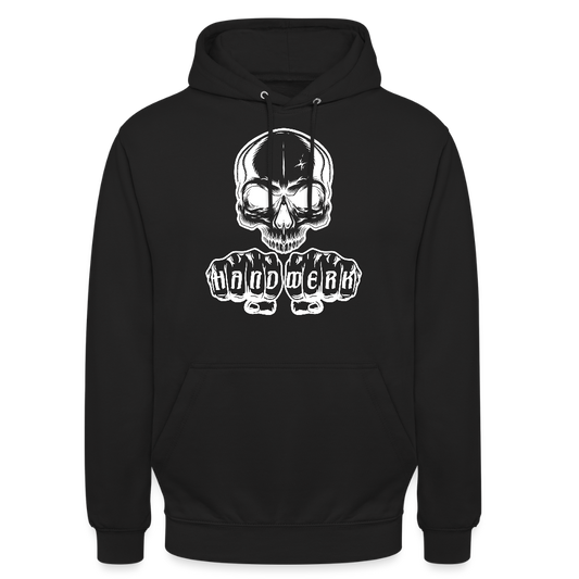 Unisex Hoodie "Skull-Handwerk" Schwarz Unisex Hoodie