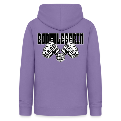 Frauen Hoodie "Bodenlegerin" (beidseitig beruckt) - Lavendel