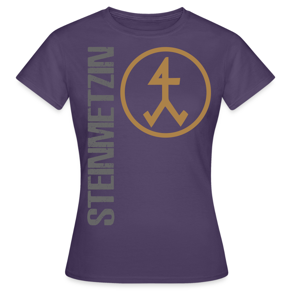 Frauen T-Shirt "Steinmetzin" Dunkellila Frauen T-Shirt