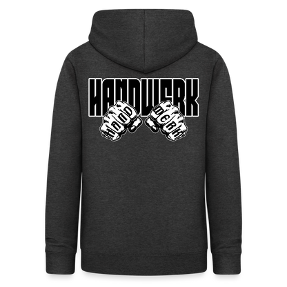 Frauen Hoodie "Handwerk" (beidseitig beruckt) Anthrazit Frauen Hoodie